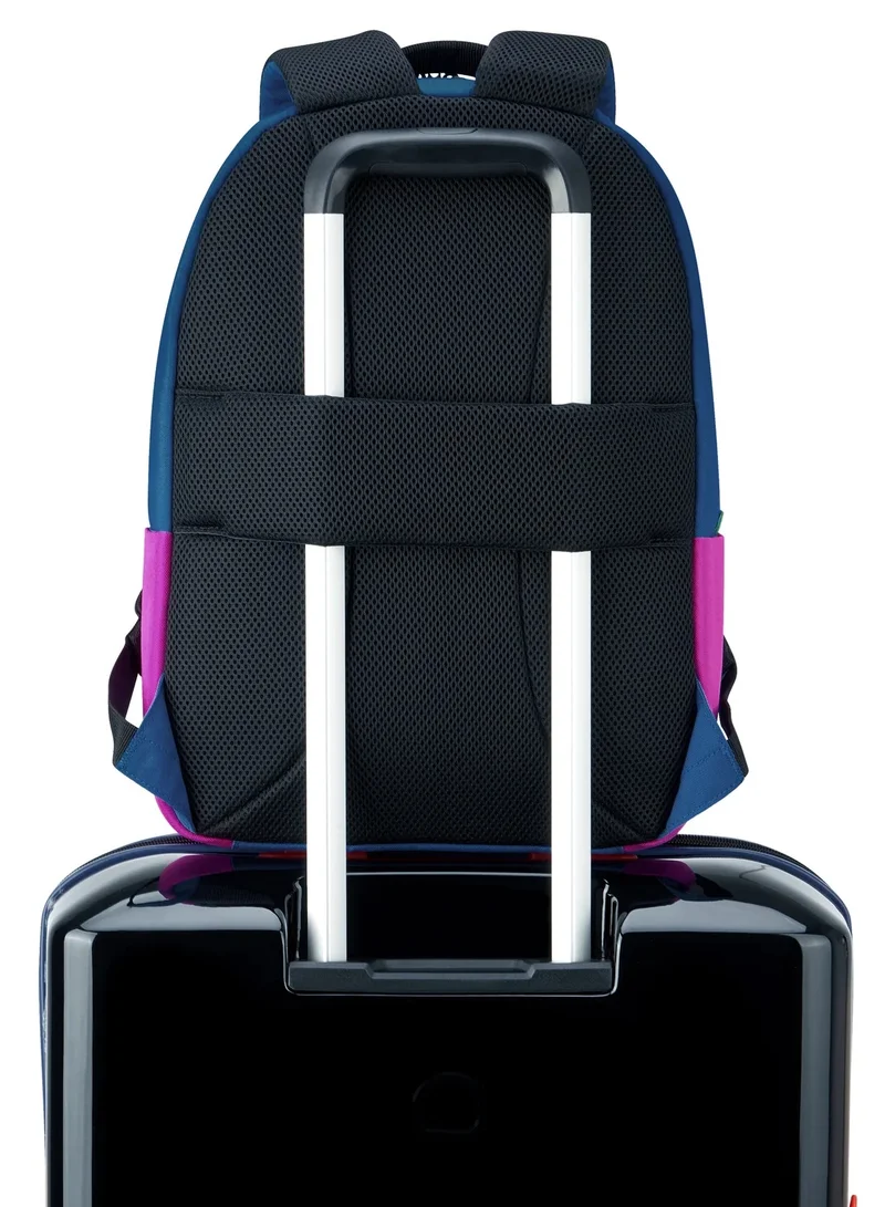 UNITED COLORS OF BENETTON  Fabrica Round 15.6'' Unisex Laptop Backpack - Blue  | Best Price UAE